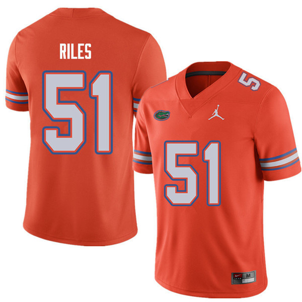 Jordan Brand Men #51 Antonio Riles Florida Gators College Football Jerseys Sale-Orange